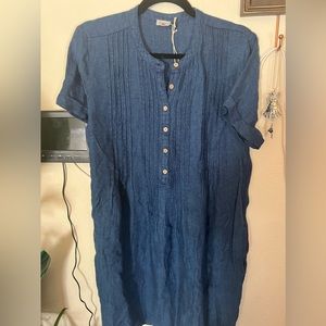 Faherty denim style dress. Brand new with tags